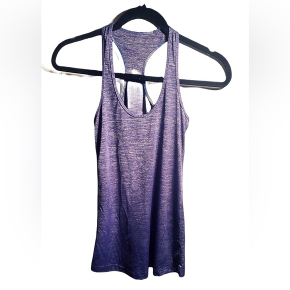 Lululemon cool racerback heathered royalty lightweight athletic stretch tank S - Picture 2 of 3